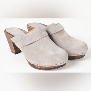 Bosabo High Clog In Taupe Suede Size 39 s 8.5 US